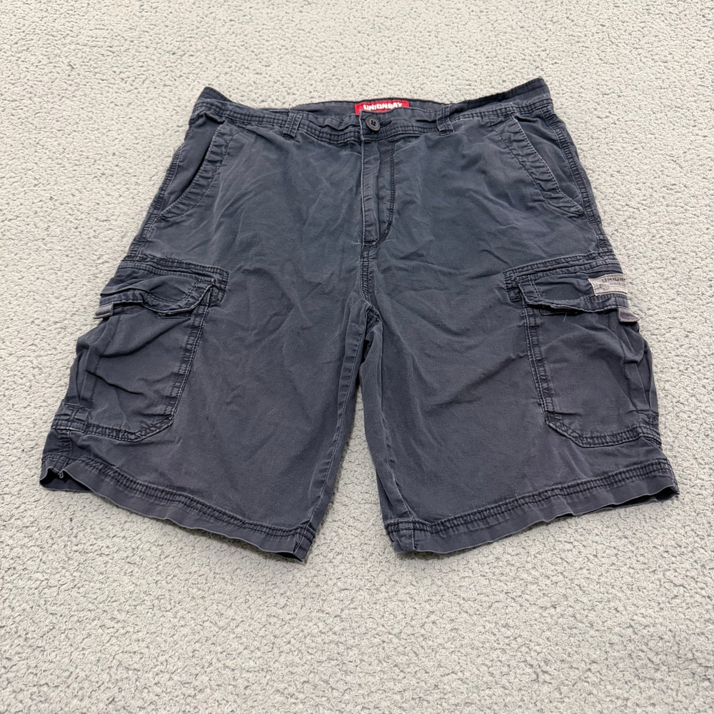 Unionbay Cargo Shorts Mens Size 36 Blue Stretch Y2K Skater Distressed